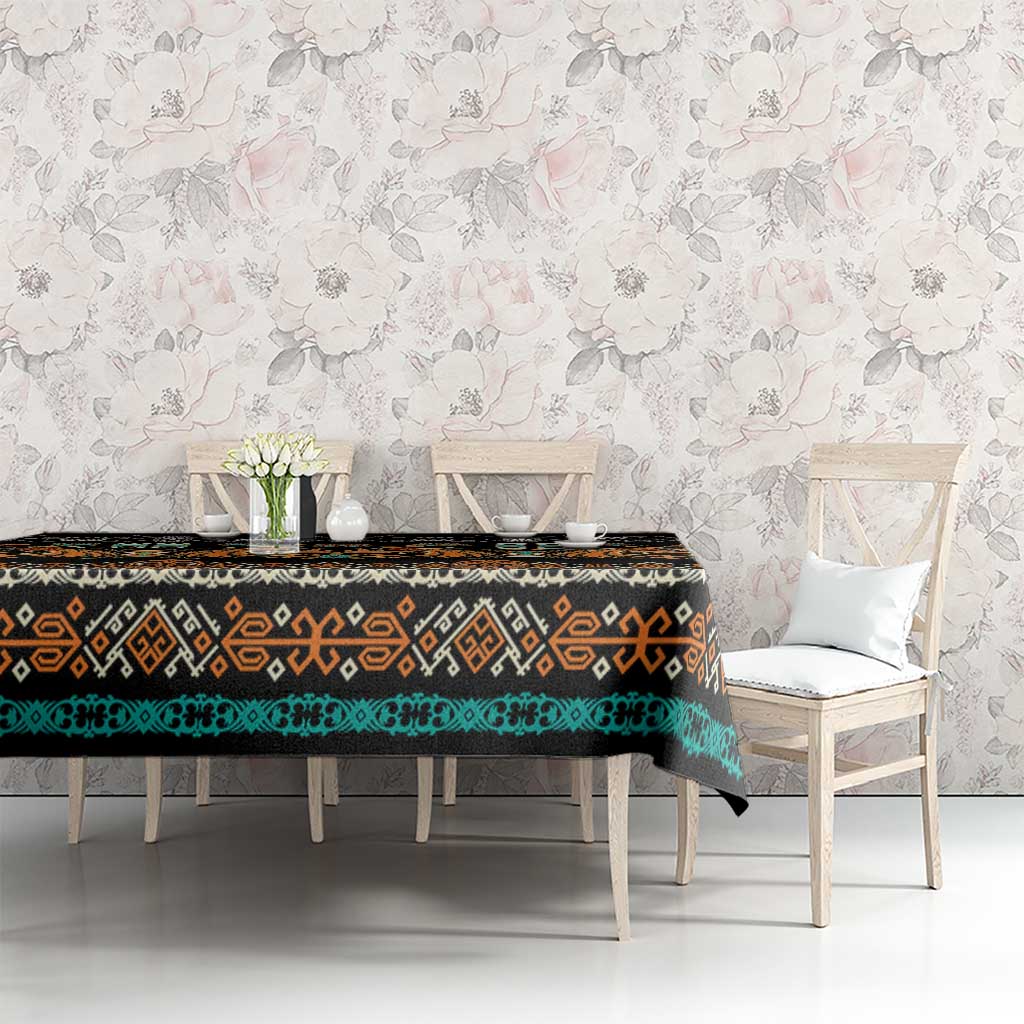 Black Batik Papua-inspired Pattern Tablecloth - Polynesian Pride