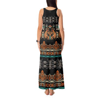 Black Batik Papua-inspired Pattern Tank Maxi Dress - Polynesian Pride