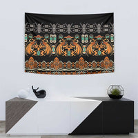 Black Batik Papua-inspired Pattern Tapestry LT9 - Polynesian Pride
