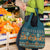 Dark Cyan Blue Batik Papua-inspired Pattern Grocery Bag - Polynesian Pride