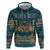 Dark Cyan Blue Batik Papua-inspired Pattern Hoodie - Polynesian Pride