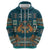 Dark Cyan Blue Batik Papua-inspired Pattern Hoodie - Polynesian Pride