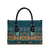 Dark Cyan Blue Batik Papua-inspired Pattern Leather Bag - Polynesian Pride
