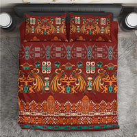 Oxblood Batik Papua-inspired Pattern Bedding Set LT9 Red - Polynesian Pride