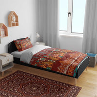 Oxblood Batik Papua-inspired Pattern Bedding Set LT9 - Polynesian Pride