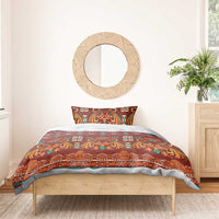 Oxblood Batik Papua-inspired Pattern Bedding Set LT9 - Polynesian Pride