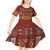 Oxblood Batik Papua-inspired Pattern Kid Short Sleeve Dress - Polynesian Pride