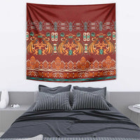 Oxblood Batik Papua-inspired Pattern Tapestry LT9 - Polynesian Pride