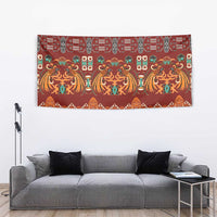 Oxblood Batik Papua-inspired Pattern Tapestry LT9 - Polynesian Pride
