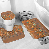 Terracotta Batik Papua-inspired Pattern Bathroom Set - Polynesian Pride