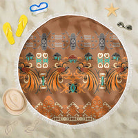 Terracotta Batik Papua-inspired Pattern Beach Blanket - Polynesian Pride