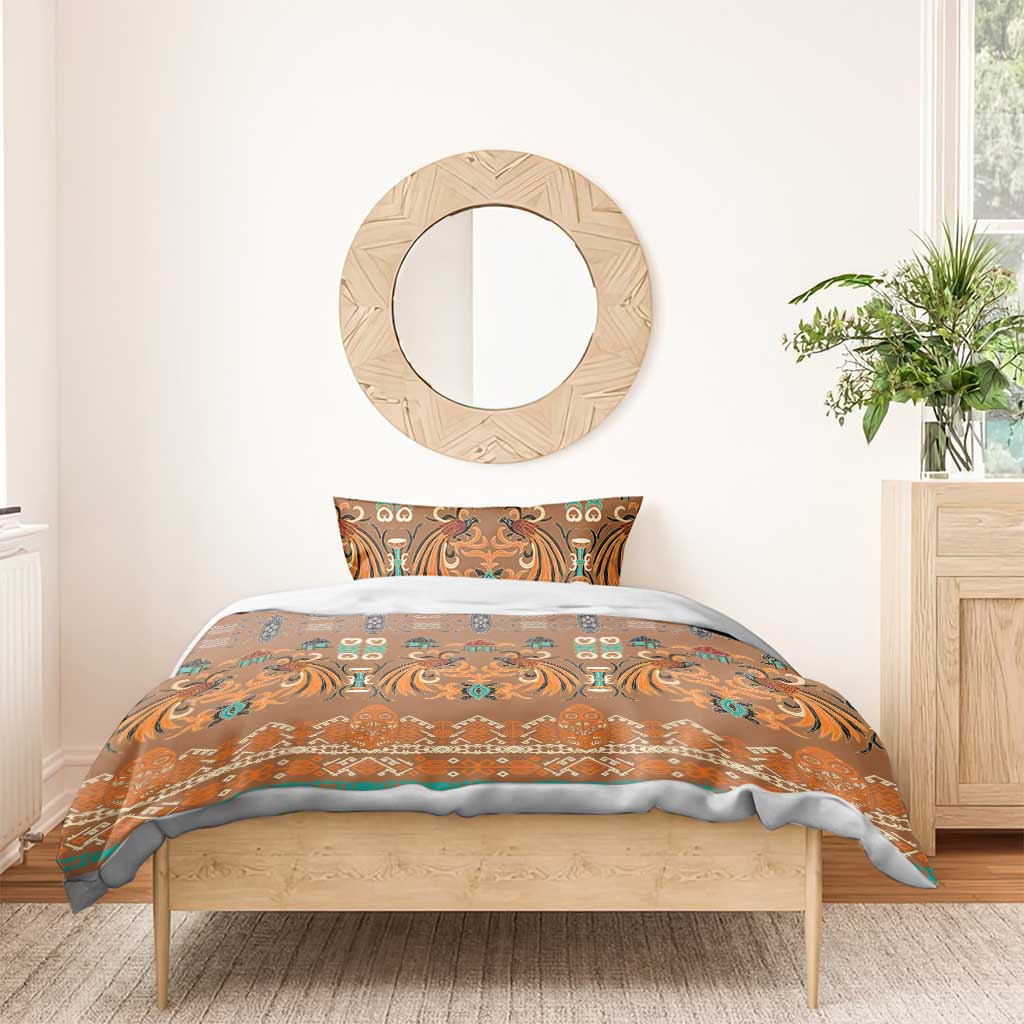 Terracotta Batik Papua-inspired Pattern Bedding Set LT9 - Polynesian Pride