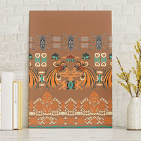 Terracotta Batik Papua-inspired Pattern Canvas Wall Art - Polynesian Pride