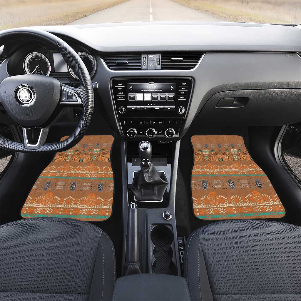 Terracotta Batik Papua-inspired Pattern Car Mats - Polynesian Pride