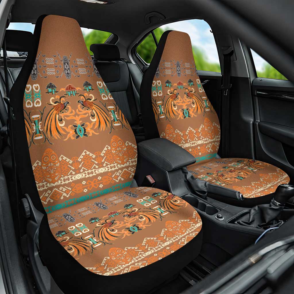 Terracotta Batik Papua-inspired Pattern Car Seat Cover - Polynesian Pride