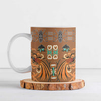 Terracotta Batik Papua-inspired Pattern Ceramic Mug - Polynesian Pride