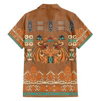 Terracotta Batik Papua-inspired Pattern Family Matching Short Sleeve Bodycon Dress and Hawaiian Shirt - Polynesian Pride