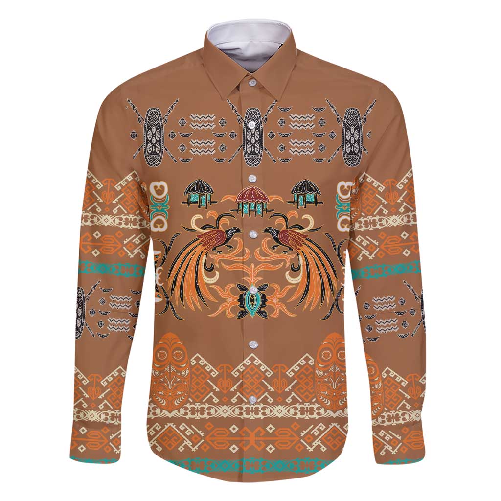 Terracotta Batik Papua-inspired Pattern Family Matching Short Sleeve Bodycon Dress and Hawaiian Shirt - Polynesian Pride