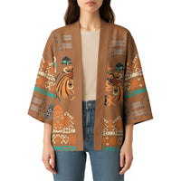 Terracotta Batik Papua-inspired Pattern Kimono LT9 - Polynesian Pride