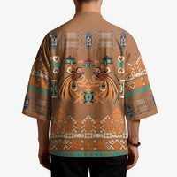 Terracotta Batik Papua-inspired Pattern Kimono LT9 - Polynesian Pride
