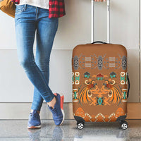 Terracotta Batik Papua-inspired Pattern Luggage Cover - Polynesian Pride