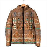 Terracotta Batik Papua-inspired Pattern Padded Jacket LT9 - Polynesian Pride
