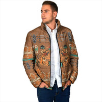 Terracotta Batik Papua-inspired Pattern Padded Jacket LT9 - Polynesian Pride