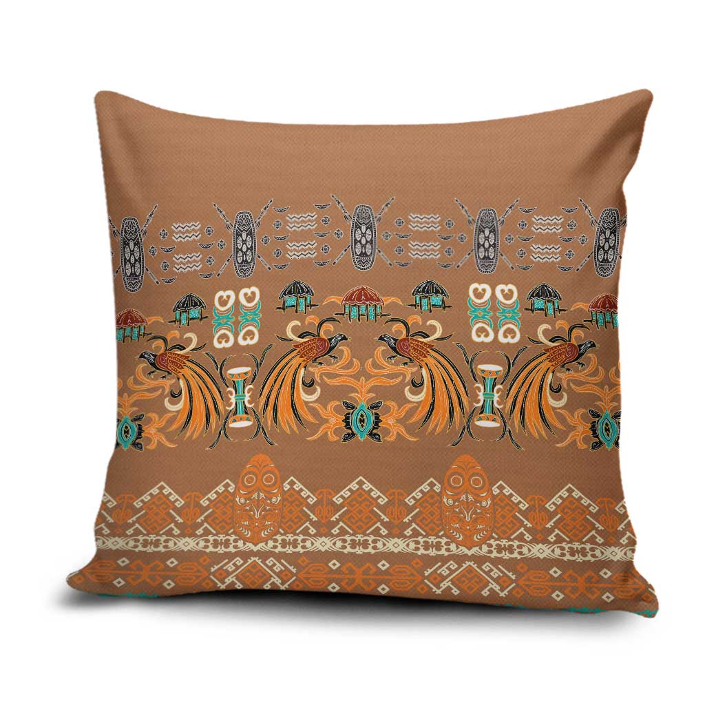 Terracotta Batik Papua-inspired Pattern Pillow Cover - Polynesian Pride