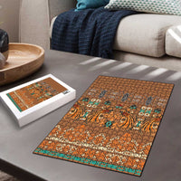 Terracotta Batik Papua-inspired Pattern Puzzle LT9 - Polynesian Pride
