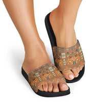 Terracotta Batik Papua-inspired Pattern Slide Sandals LT9 - Polynesian Pride
