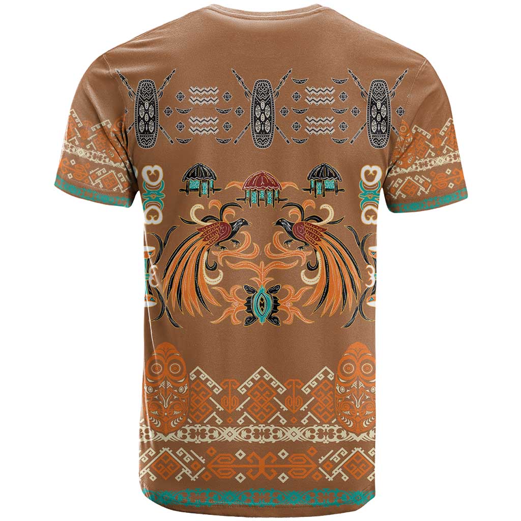 Terracotta Batik Papua-inspired Pattern T Shirt - Polynesian Pride