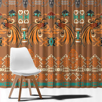 Terracotta Batik Papua-inspired Pattern Window Curtain LT9 - Polynesian Pride