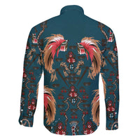 Dark Cyan Blue Bird of Batik Papua Family Matching Puletasi and Hawaiian Shirt Exotic Natural Wealth of Papua LT9 - Polynesian Pride