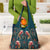 Dark Cyan Blue Bird of Batik Papua Grocery Bag Exotic Natural Wealth of Papua - Polynesian Pride