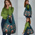 Dark Cyan Blue Bird of Batik Papua Grocery Bag Exotic Natural Wealth of Papua - Polynesian Pride