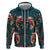 Dark Cyan Blue Bird of Batik Papua Hoodie Exotic Natural Wealth of Papua - Polynesian Pride