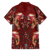 Oxblood Bird of Batik Papua Family Matching Puletasi and Hawaiian Shirt Exotic Natural Wealth of Papua LT9 - Polynesian Pride