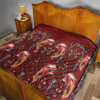 Oxblood Bird of Batik Papua Quilt Exotic Natural Wealth of Papua LT9 - Polynesian Pride