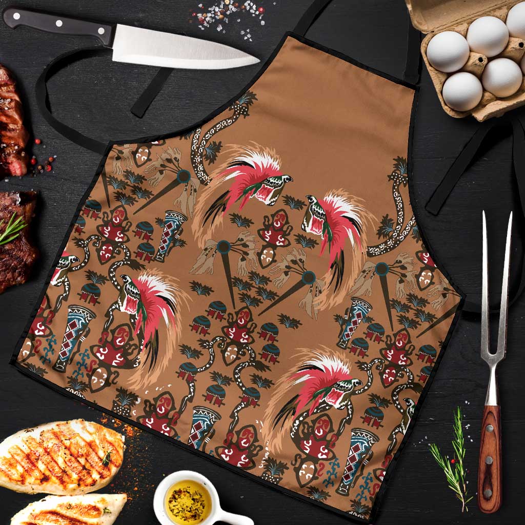 Terracotta Bird of Batik Papua Apron Exotic Natural Wealth of Papua - Polynesian Pride