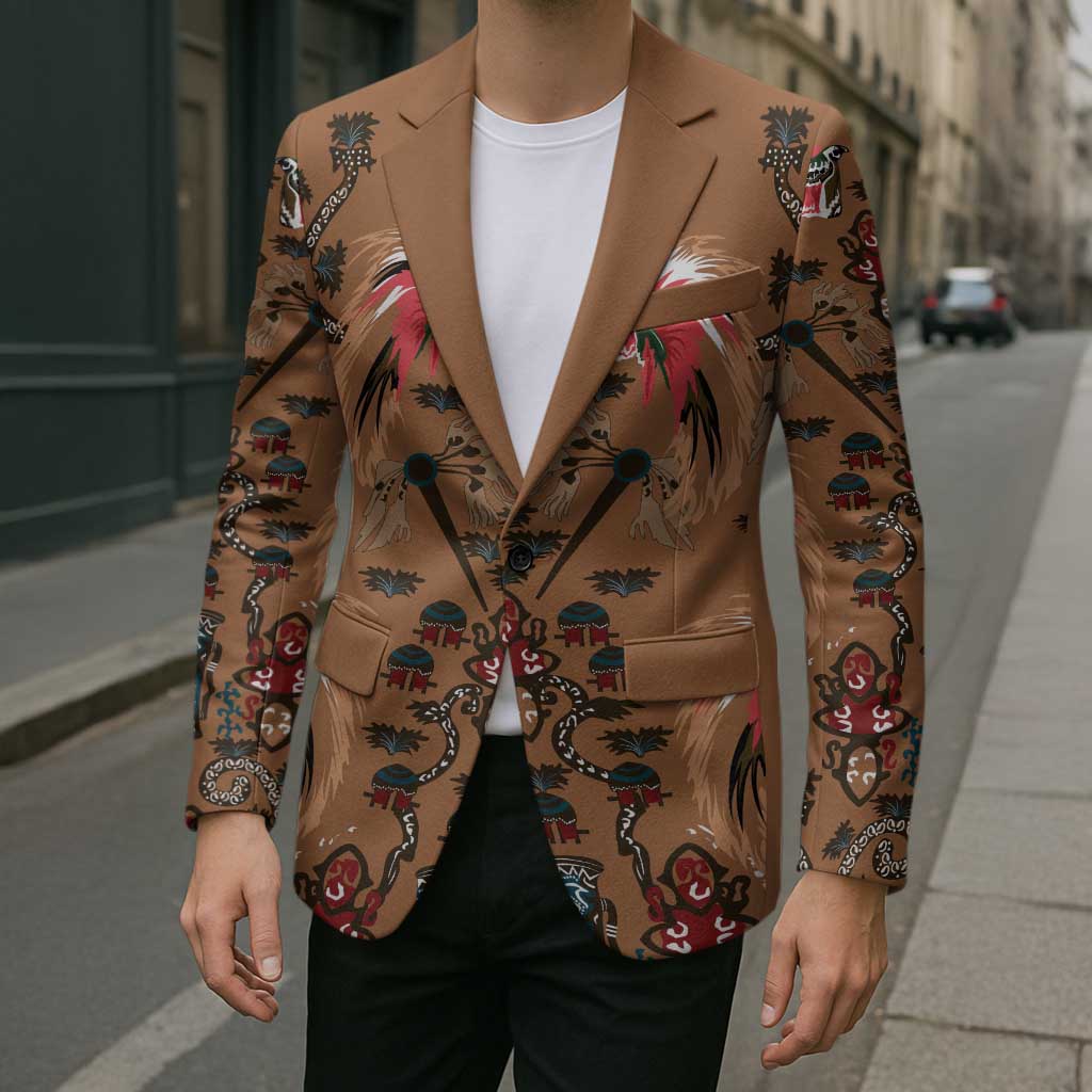 Terracotta Bird of Batik Papua Blazer Exotic Natural Wealth of Papua LT9 - Polynesian Pride