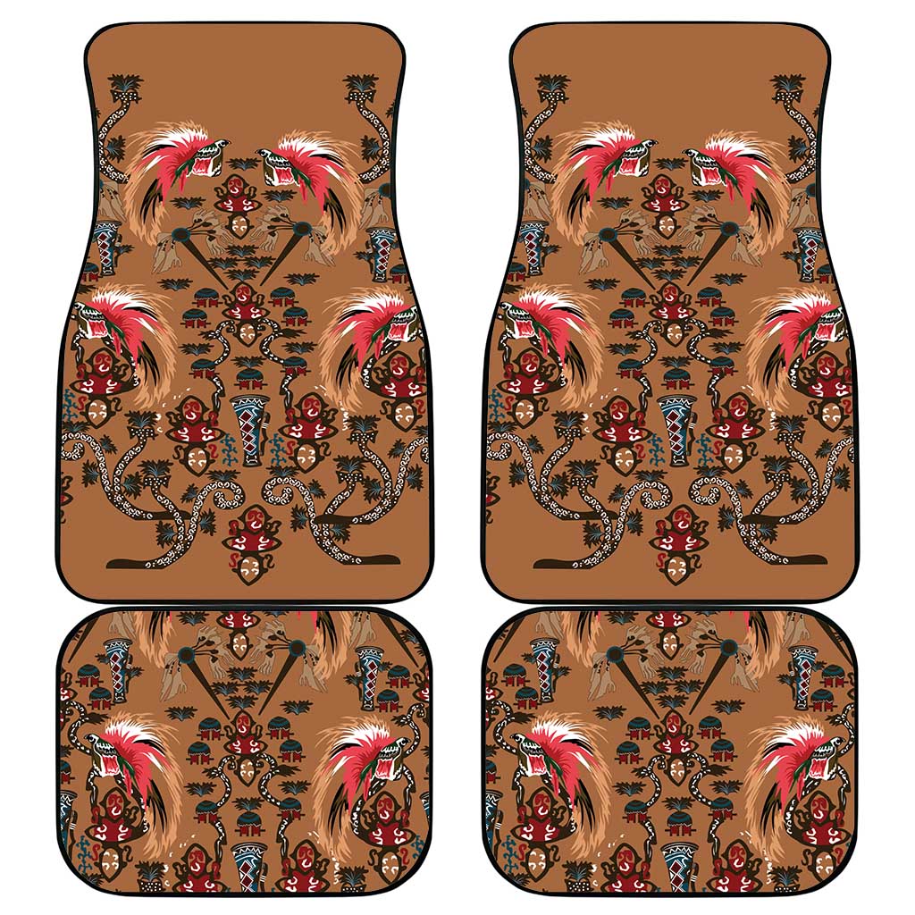 Terracotta Bird of Batik Papua Car Mats Exotic Natural Wealth of Papua LT9 - Polynesian Pride