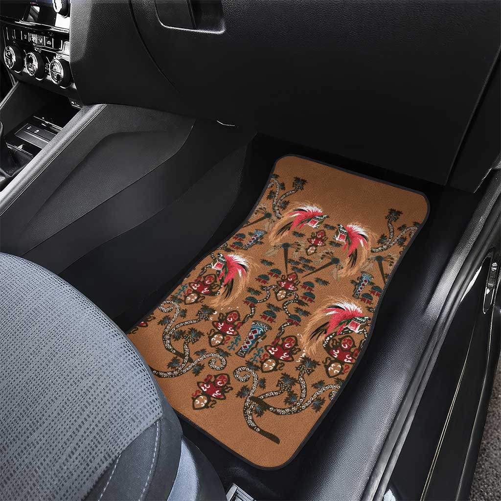 Terracotta Bird of Batik Papua Car Mats Exotic Natural Wealth of Papua LT9 - Polynesian Pride