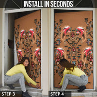 Terracotta Bird of Batik Papua Door Cover Exotic Natural Wealth of Papua - Polynesian Pride