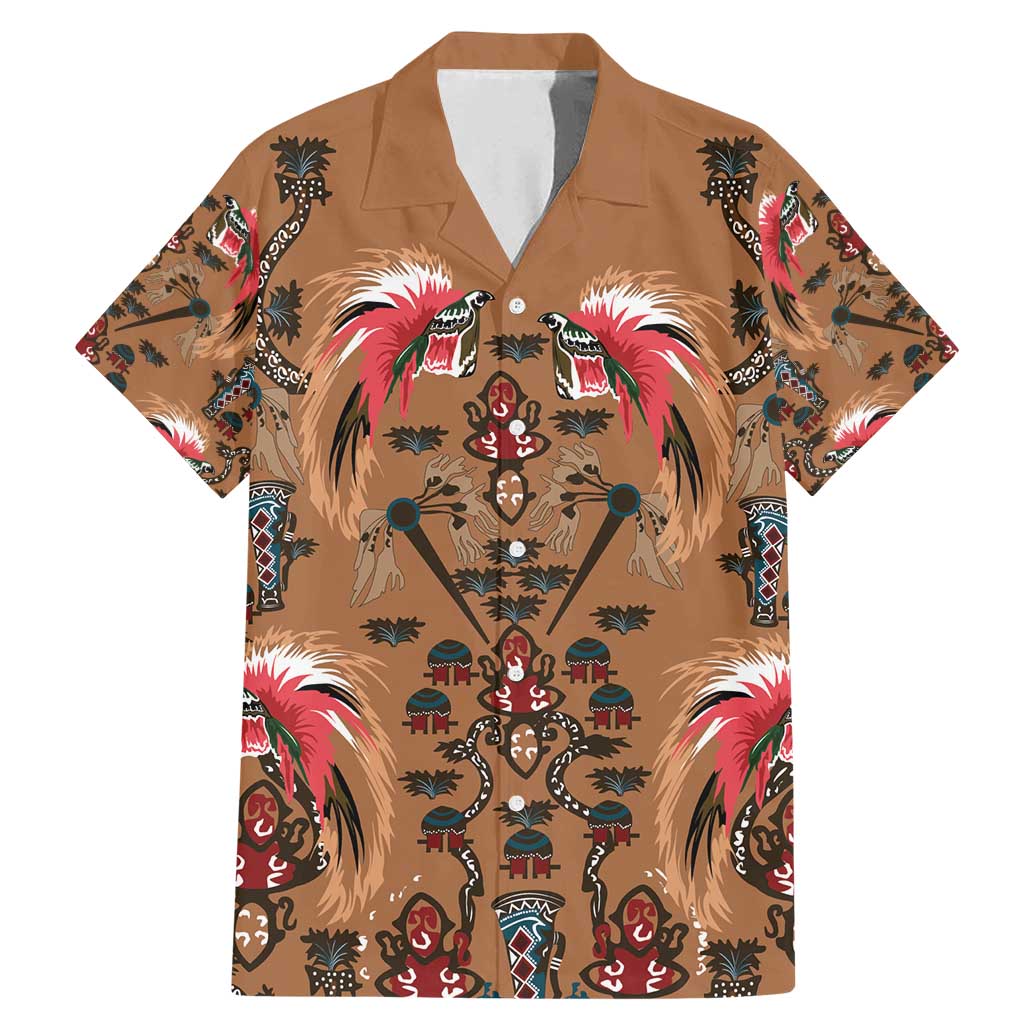 Terracotta Bird of Batik Papua Family Matching Mermaid Dress and Hawaiian Shirt Exotic Natural Wealth of Papua - Polynesian Pride