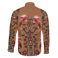 Terracotta Bird of Batik Papua Family Matching Short Sleeve Bodycon Dress and Hawaiian Shirt Exotic Natural Wealth of Papua - Polynesian Pride