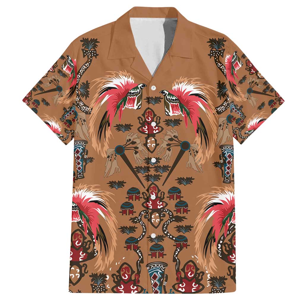 Terracotta Bird of Batik Papua Family Matching Tank Maxi Dress and Hawaiian Shirt Exotic Natural Wealth of Papua - Polynesian Pride