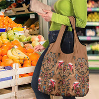 Terracotta Bird of Batik Papua Grocery Bag Exotic Natural Wealth of Papua LT9 - Polynesian Pride