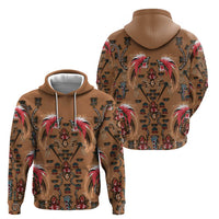 Terracotta Bird of Batik Papua Hoodie Exotic Natural Wealth of Papua - Polynesian Pride