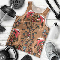 Terracotta Bird of Batik Papua Men Tank Top Exotic Natural Wealth of Papua - Polynesian Pride