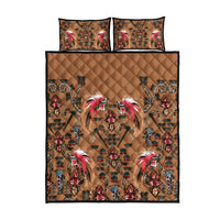 Terracotta Bird of Batik Papua Quilt Bed Set Exotic Natural Wealth of Papua - Polynesian Pride